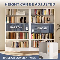 71 Inch Metal Bookcase, 5-Layer Bookshelf with Adjustable Shelves, Bookshelf and Bookcase, Heavy Duty Library Bookcase,